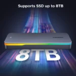 UGREEN external SSD enclosure highlighting heat dissipation design