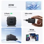 UGREEN 20W Mini GaN USB-C PD Charger for Phones Tablets - Image 2