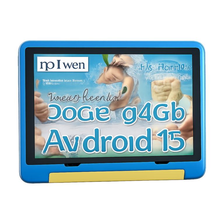 URAO 10 inch Android 15 kids tablet with cartoon pattern front view