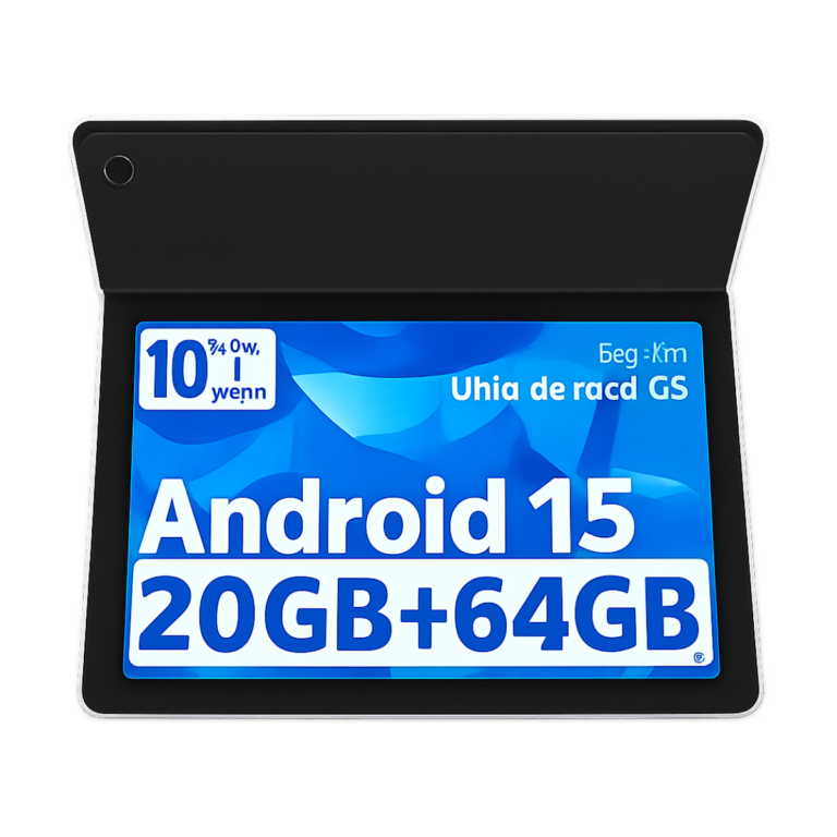 URAO 10.1 inch Android 15 tablet front view showing display
