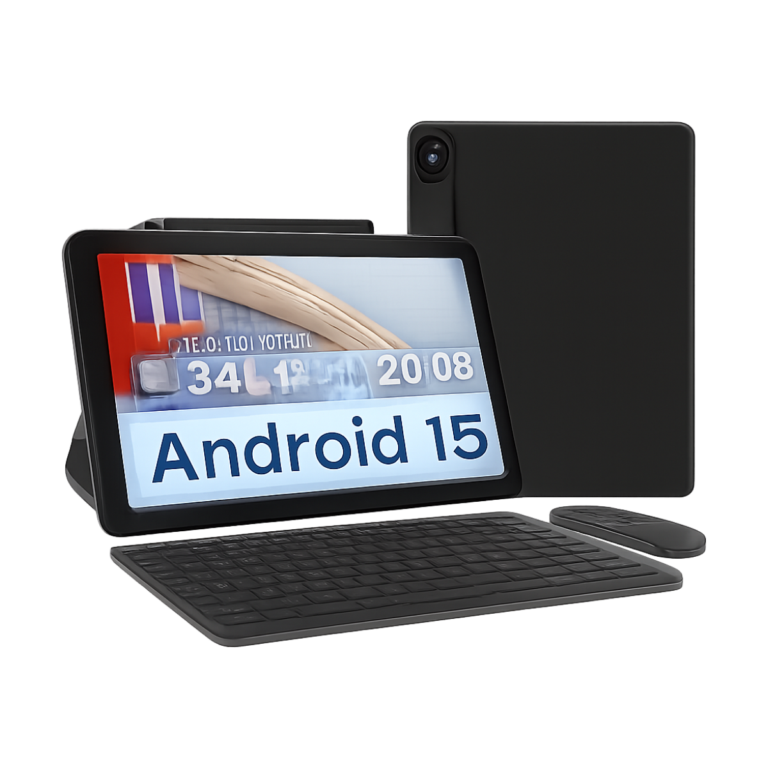 URAO 11 inch Android tablet with keyboard and stylus kit front view