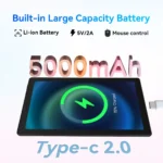 URAO C10 tablet charging via USB Type-C port