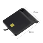USB smart card reader packaging and included accessories