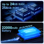 Back view of Ulefone Armor 24 showing dual 64MP rear cameras and LED light