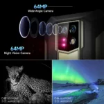 Ulefone Armor 24 with LED flashlight turned on in dark environment