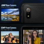 Ulefone Armor Pad Pro rugged tablet side view displaying ports and fingerprint sensor