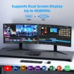 Rear view of Ultra 5 125H Mini PC showing HDMI and VGA ports