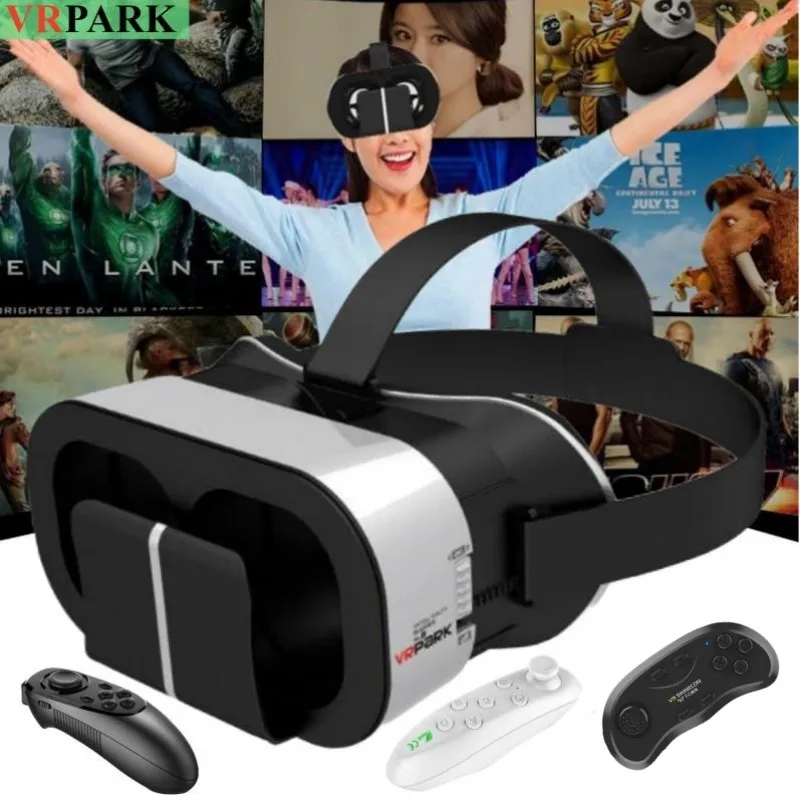 VRPARK V5 4K Virtual Reality Glasses for smartphones up to 6.7 inch with Bluetooth controller option