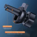 Close-up of VIKEFON wireless charger with phone attached