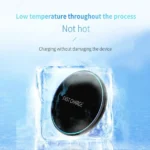 Wireless charger pad charging an iPhone and AirPods Pro