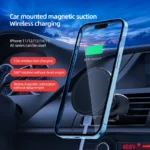 VIKEFON fast wireless car charger installed in vehicle air vent