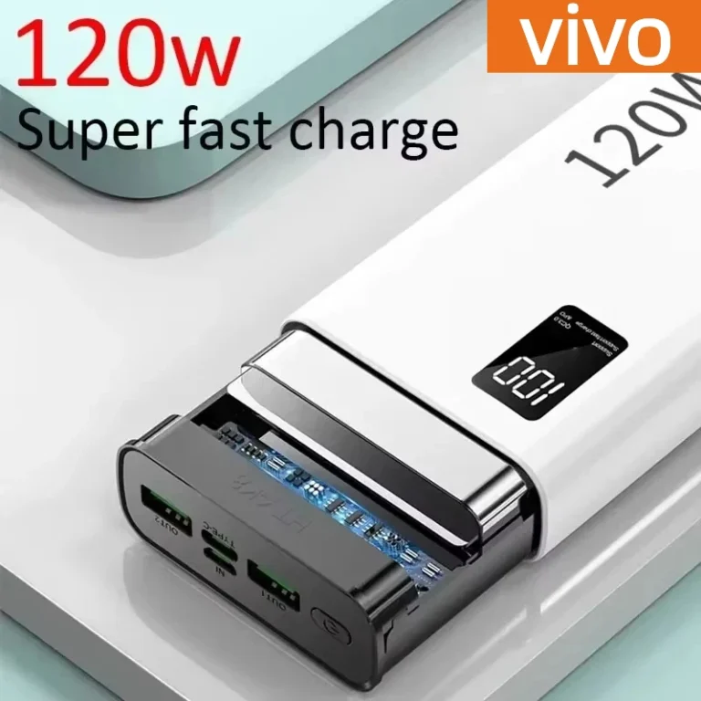 VIVO power bank showing digital display and ports