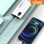 Close-up of VIVO power bank USB and charging ports