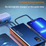 Side angle of VIVO 120W power bank showing USB and charging ports