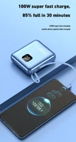 VIVO power bank with flashlight feature illuminated