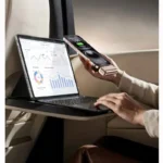 VIVO portable charger next to smartphone for scale