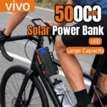 Side view of VIVO solar power bank showing dual USB ports