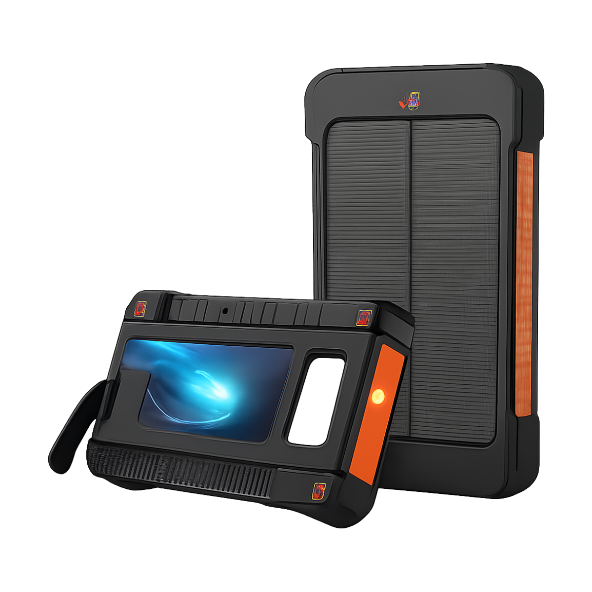 VIVO 500000mAh Solar Power Bank Portable Larger Capacity LED Super Fast Charging Outdoor External Battery for iPhone Samsung-bg-clean VIVO 50000mAh solar power bank in black with LED flashlight