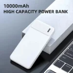 Side angle of VIVO 50000mAh power bank with charging cables