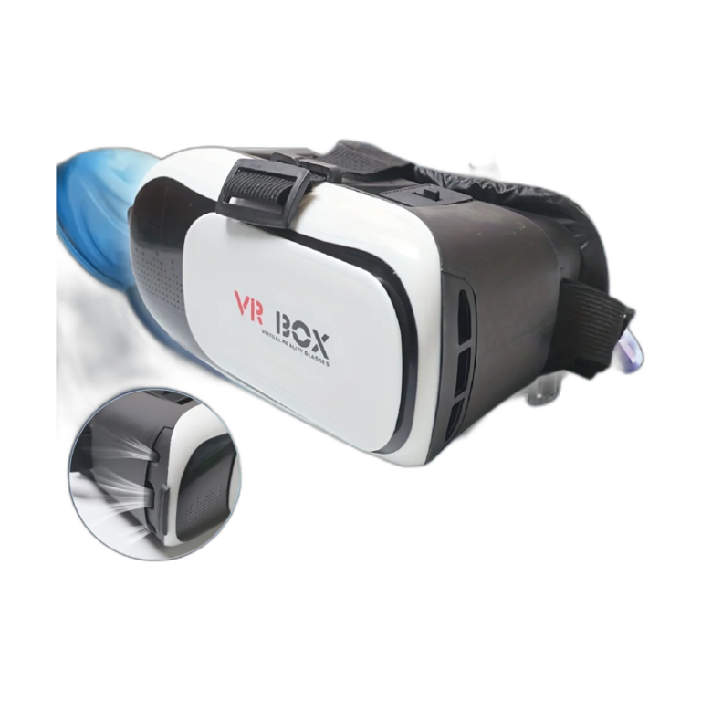 VR BOX 3D headset front view with adjustable strap
