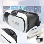 Close-up of VR BOX 3D polarized 3D glasses lenses