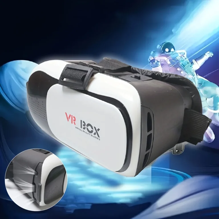 VR BOX 3D headset front view with adjustable strap