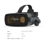 Side angle of VR Shinecon SC-G07E VR headset with adjustable straps