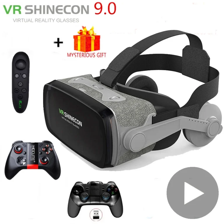 VR Shinecon SC-G07E black 3D virtual reality headset front view