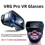 VRG Pro 3D VR glasses headset for 5-7 inch smartphones in black