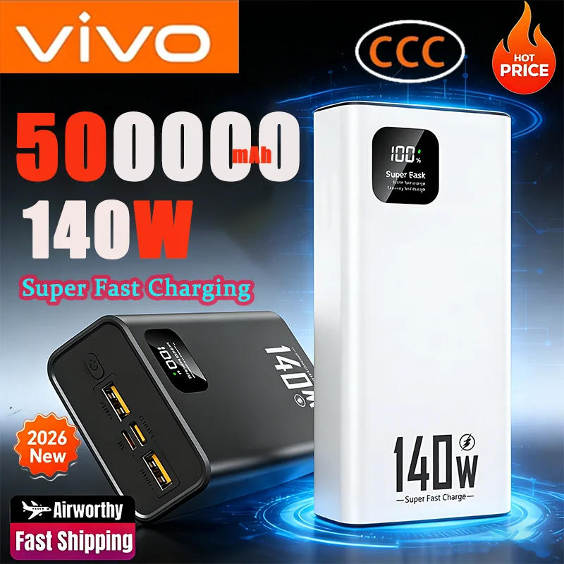 ViVO 100000mAh 140W portable power bank front view
