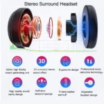 VRPARK J60 VR headset showing colorful LED face cover