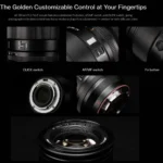 Side view of Viltrox 56mm F1.2 prime lens for Sony APS-C mirrorless