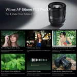 Viltrox 56mm F1.2 lens mounted on Sony ZV-E10 camera