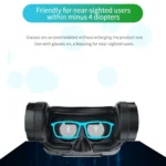 VRPARK J50 VR glasses with Bluetooth control keys visible