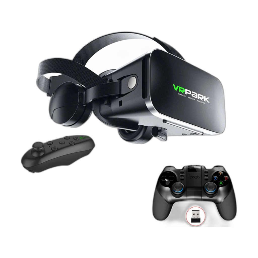 VRPARK J50 Bluetooth VR glasses front view with smartphone slot