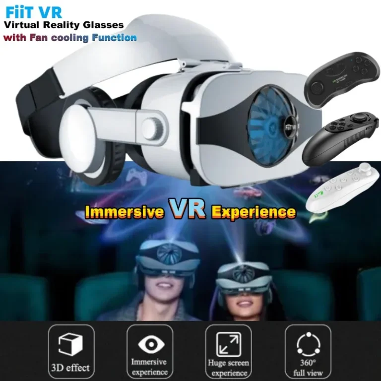 Fiit VR 5F virtual reality glasses front view with smartphone slot