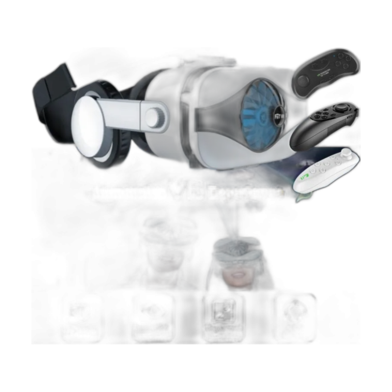 Fiit VR 5F virtual reality glasses front view with smartphone slot