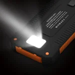 Vivo solar power bank with built-in flashlight on display