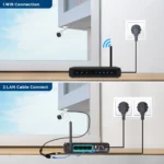 Top view of BESDER 5MP WiFi bullet camera with mounting hardware