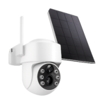 4MP WiFi solar-powered PTZ outdoor IP camera with built-in battery and solar panel