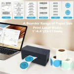 4x6 label printer showing paper feed slot