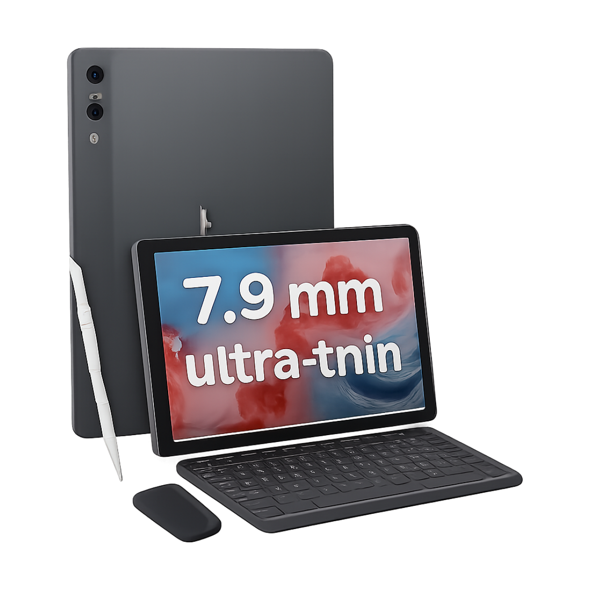 World Premiere DOOGEE Tab E3 Pro Tablet Gemini AI 13” Screen Android 15 8GB 256GB 7.9mm Ultra-thin 11000mAh Battery Smart Pad-bg-clean DOOGEE Tab E3 Pro 13 inch tablet front view with screen on