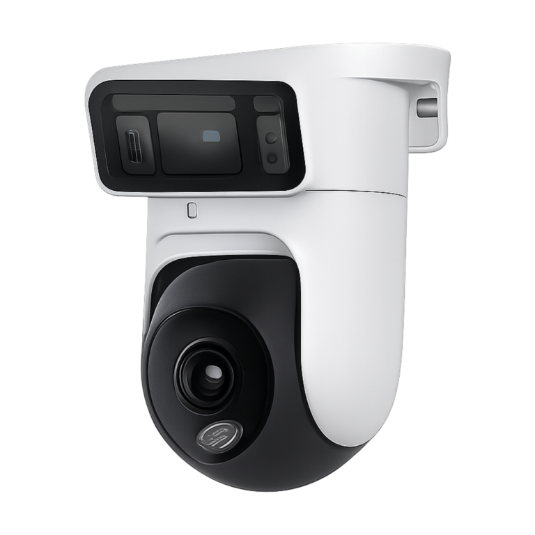 XIAOMI Outdoor Camera 4 dual lens white dome security camera front view