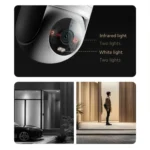 XIAOMI CW300 camera illustrating two-way audio and human tracking features