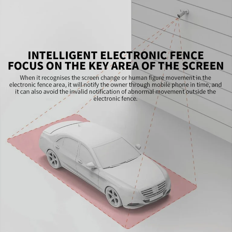 Side angle of Xiaomi Mijia AW300 outdoor camera showing lens and LEDs