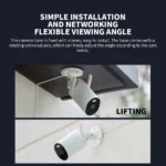 Close-up of Xiaomi Mijia AW300 camera lens and LED lights