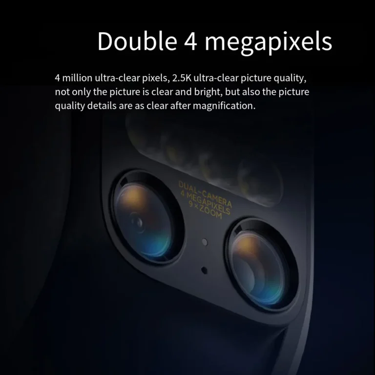 Xiaomi Mijia CW700S outdoor security camera showing 9x zoom feature