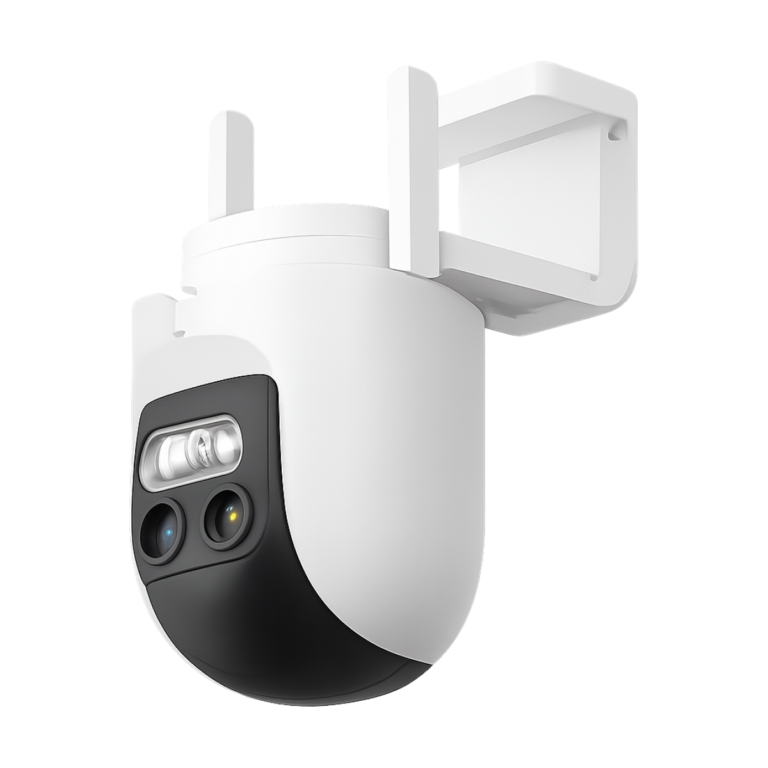 Xiaomi Mijia Outdoor PTZ Camera CW700S front view with dual lenses