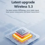 Close-up of Xiaomi Mijia wireless earphones with silicone pads