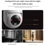 Close-up of Xiaomi Outdoor Camera 4C lens with 4X optical zoom